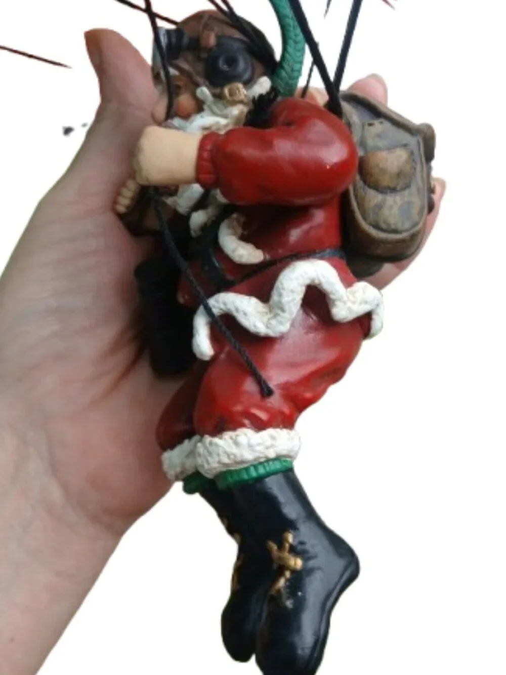 Possible Dreams busy bouncer Yuletide Jump Figurine Santa Glide Parachute 465102